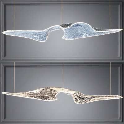 现代艺术吊灯3D模型下载